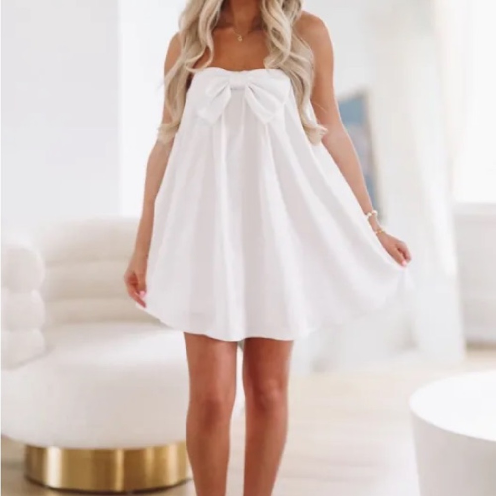 Lena Ivory Strapless Dress